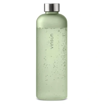 Imagen de VINSUN Botella Agua Deporte 1,5 Litro Antigoteo, Reutilizable, Sin BPA, Tritan, Apta para Bebidas Carbonatadas Cantimplora Gimnasio, Bicicleta, Gym, Escuela
