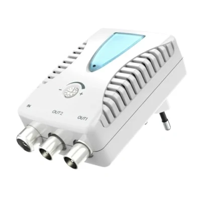 Imagen de Amplificador antena Hama 00205228, Para conectar dos receptores, 13 dB, 40 862 MHz, Blanco