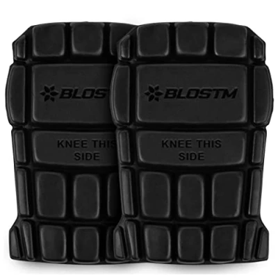 Imagen de BLOSTM Protectoras Rodilleras Trabajo Par de Seguridad Flexibles para Trabajo, Deportes, Construcción, Jardinería Espuma Rodillera Personalizables