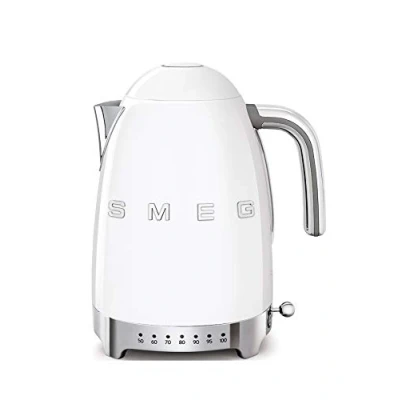 Imagen de SMEG KLF04WHEU Hervidor eléctrico con Control de Temperatura, 2400 W, 1.7 litros, plástico, Blanco