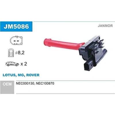 Imagen de JANMOR JM5086 Bobina de encendido ROVER: 25 Hatchback, 45 MG: MGF Cabrio