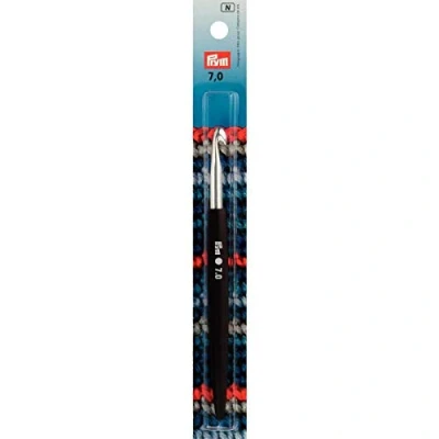 Imagen de Prym Aguja de ganchillo lana suave, aluminio, plata, 7 mm, longitud 16 cm