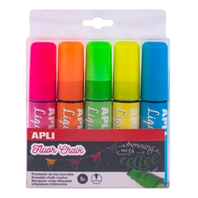 Imagen de Apli Paper Ref. 13965 Liquid Chalk punta paralela 5 colores