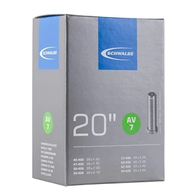 Imagen de Schwalbe Cámara de aire (Nº 7, 20&quot;) negro Talla:20 pulgadas (50,8 cm), el embalaje puede variar