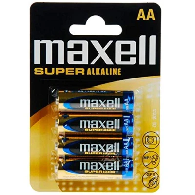 Imagen de Maxell LR06XL B4MXL Pila alcalinas, 1.5V, Pack de 4 Unidades