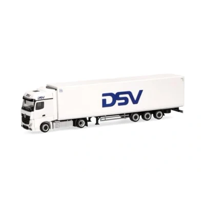 Imagen de herpa Camión Modelo Mercedes Benz Actros Bigspace Lowliner Semi Remolque de Caja Refrigerada DSV (Dinamarca/Hedehusene), Miniatura a Escala 1:87, Pieza colección, plástico