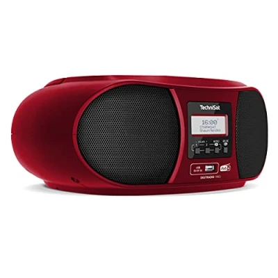 Imagen de TechniSat DIGITRADIO 1990 Boombox estéreo con Radio Dab+/FM y Reproductor de CD (transmisión Audio Bluetooth, Conector para Auriculares, USB, Entrada AUX, función Carga, Reloj, 2 x 1,5 W)