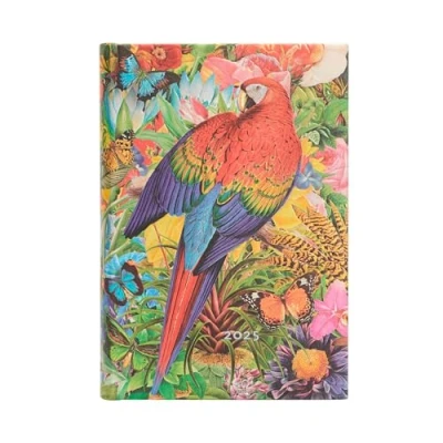 Imagen de Paperblanks Agende 12 Mesi 2025 Giardino Tropicale Mini Giornaliera Chiusura con Fascia Elastica