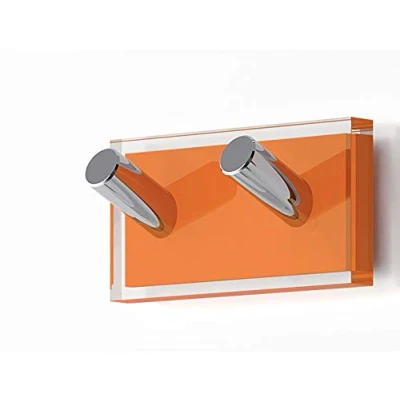Imagen de Gedy Rainbow Percha, Resinas termoplásticas, Transparente Naranja, Doble
