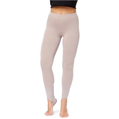 Imagen de Bellivalini Leggins Calientes Mujer Termo con Estribo Mallas Invierno Cálidas BLV50 321 (Caffelatte, 3XL)