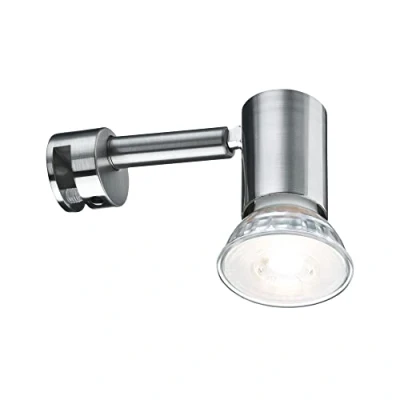 Imagen de Paulmann 99905 Luminaria para espejo Galeria LED, lámpara Simplo, de baño, acero mate, iluminación incl. fuente luz 1x53 W GU10