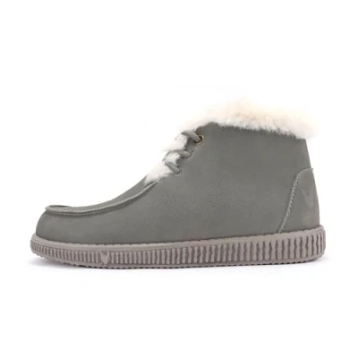 Imagen de WALK IN PITAS WP150 HI Fur Bota para Mujer Botines Tipo Wallabi de Serraje Botas Vestir Invierno Bajos Planos Zapatos Jade 36