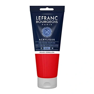 Imagen de Lefranc Bourgeois Acrílico Fine, Rojo Bermellón, 200 ml,