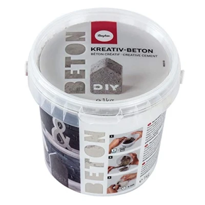 Imagen de Rayher Hormigón creativo, gris claro, 1 kg, para manualidades con moldes, 34152000