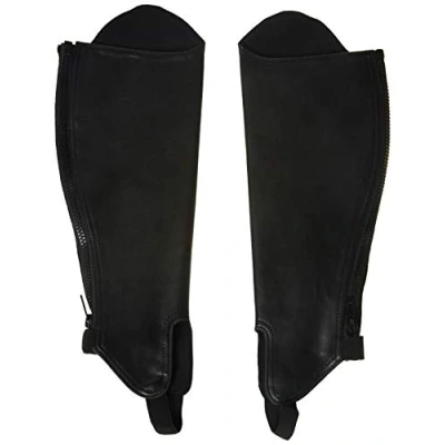 Imagen de Rhinegold Synthetic Gaiters Large Black Polainas, Negro