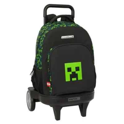 Imagen de MINECRAFT TNT Mochila Grande con Ruedas, Compact Evolución, Extraíble, Ideal para Niños de Diferentes Edades, Cómoda y Versátil, Calidad Resistencia, 33x22x45 cm