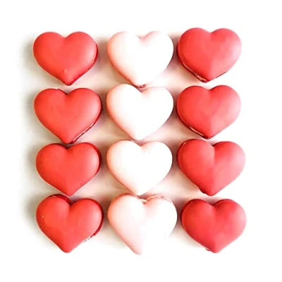 Imagen de silikomart MAC03 Heart Tapete para Realizar 42 Macarons con Forma de corazón, Color Terracota, Silicona, Rojo ladrillo, 5.5 x 30.5 cm