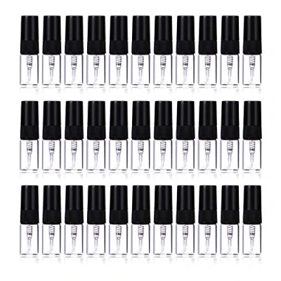 Imagen de Enslz Minifrascos vacíos con spray para perfume, minibotellas de vidrio transparente viaje, atomizador recargable, 30 unidades (2 ml, negro)