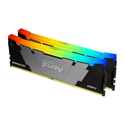 Imagen de Kingston FURY Renegade RGB 16GB 3200MT/s DDR4 CL16 DIMM (Kit de 2) Memoria gamer para Ordenadores sobremesa KF432C16RB2AK2/16