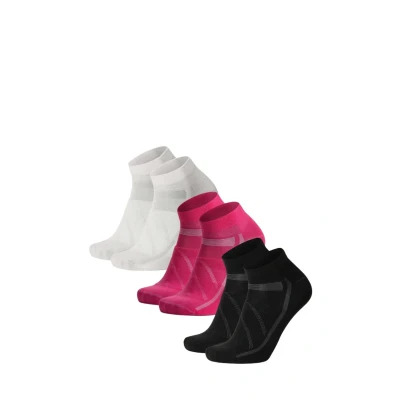 Imagen de DANISH ENDURANCE Calcetines de Ciclismo Bajos, Acolchados y Transpirables, Hombres Mujeres, 3 Pack Multicolor (1xBlanco, 1xRosa, 1xNegro) 39 42