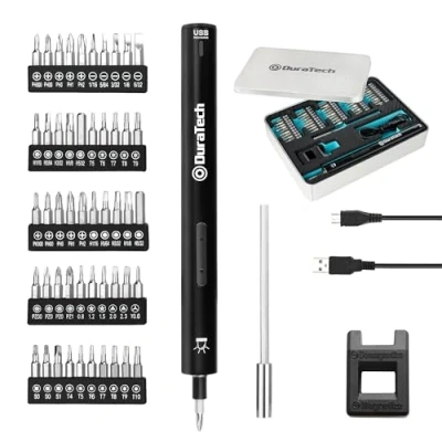 Imagen de DURATECH Destornillador Eléctrico Precisión, Juego de 55 Piezas con Magnetizador, Kit Herramientas Precision Profesional para Reparación Phones, Reloj, Computadora