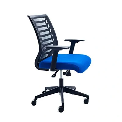 Imagen de Rocada Silla de Oficina Tapizada con Espuma Inyectada, Muy Cómoda Escritorio Ergonómica y Regulable, Azul