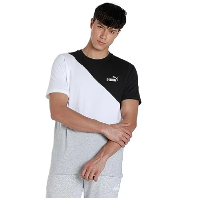 Imagen de PUMA Power Cat tee Camiseta, Hombre, Gris Claro Jaspeado
