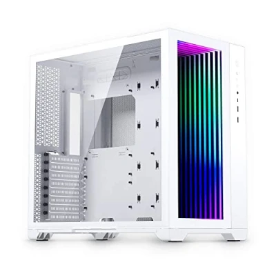 Imagen de Magniumgear Neo Qube 2 IM, Dual Chamber ATX Mid tower, Digital RGB Infinity Mirror panel frontal, Paneles de vidrio templado, Blanca