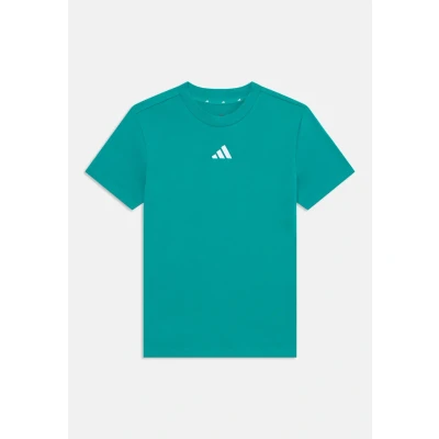 Imagen de adidas Performance Essentials Unisex Camiseta estampada para niños, Talla: 7 8a, Pure teal/white