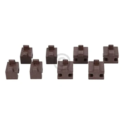 Imagen de Juego de casquillos compatibles con Siemens 00637802, lado derecho delantero izquierdo, trasero para rejilla accesorios horno microondas