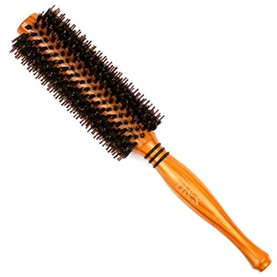 Imagen de H&amp;S Cepillo Redondo para Secar el Pelo 50mm Peine Termico de Madera Profesional con Cerdas Jabali Tecnología Natural un Cabello Voluminoso