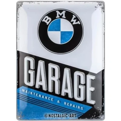 Imagen de Nostalgic Art BMW Garage Placa Decorativa, Metal, Multicolor, 30 x 40 cm