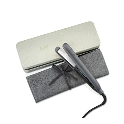 Imagen de Diva Pro Styling Precious Metals Professional Touch Plancha de pelo Titanio con aceite argán macadamia y placas cerámica infundidas queratina