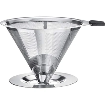 Imagen de Westmark Filtro de café/goteo permanente, con soporte para tazas, Brasilia, Superficie superior 10 cm, Acero inoxidable 18/8, 24502260