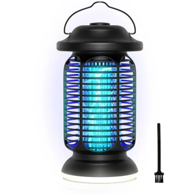 Imagen de Lámpara Antimosquitos Eléctrico 20W, 4000V IPX4 Resistente al Agua Atrapamoscas Eléctrico, Altamente Eficaz Repelente Mosquitos Interior Exterior, Diseño Rejilla Mejorado e Iluminación
