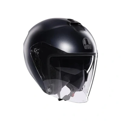 Imagen de AGV IRIDES E2206, Casco Moto Jet Unisex, de Cara Abierta con Visera Antiarañazos y Protectora UV, Matt Ardesia Grey, M