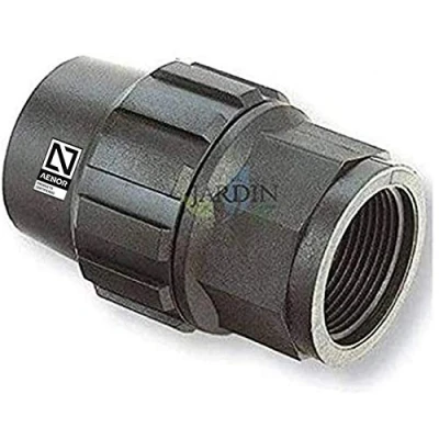 Imagen de Suinga ENLACE HEMBRA POLIETILENO 40MM x 1 1/4&quot;. Producto con certificado AENOR utilizado en tuberías PE 40 mm para uso fontanería, riego y obras.