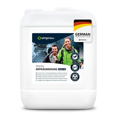 Imagen de simprax® Impermeabilizante por Lavado para Ropa y Tejidos ecológico con aclarado técnica/de Exterior como Gore Tex &amp; Sympatex en Lavadora o a Mano 5L