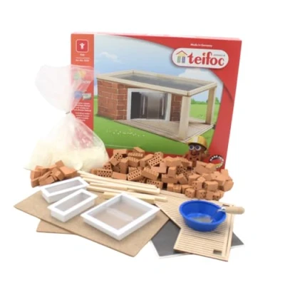Imagen de teifoc 5220 kit de construcción piedra, 135 componentes, creativo materiales naturales, para niños a partir 6 años