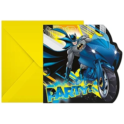 Imagen de Procos 93358 Invitaciones y sobres, FSC® Mix, diseño de Batman