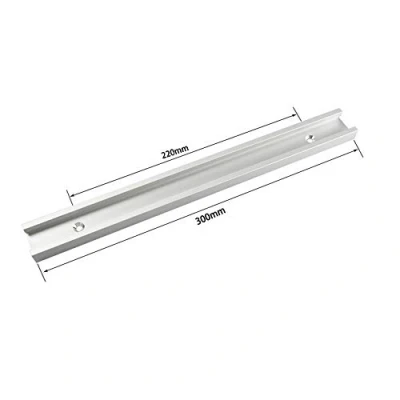 Imagen de belupai 300mm T Slot Track Mitre Jig Fixture Herramienta de sujeción borde recto 30x12.8mm Guía Mango aleación aluminio Manómetro pesado para enrutador Sierra mesa