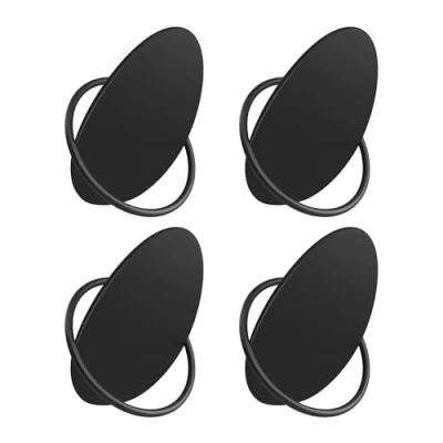 Imagen de SONGMICS HOME Juego de 4 Ganchos para Abrigos, Colgador Pared, Toallas, Cada uno Soporta hasta 5 kg, Diseño Huevos, Salón, Dormitorio, Entrada, Negro Tinta LCR039B01