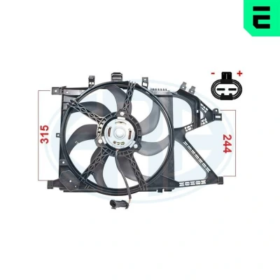 Imagen de ERA 352128 Ventilador de Radiador 385 12 OPEL: Combo C Furgón / Familiar, Tour, Corsa Hatchback