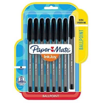 Imagen de Paper Mate InkJoy 100ST Bol grafos de punta media, tinta negra, 8 unidades (Paquete 2)