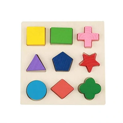 Imagen de Juguete Educativo de Madera, Juego Herramientas Aprendizaje temprano a Bloques Forma geométrica y cognitivo(#1)