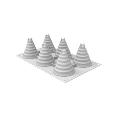Imagen de silikomart Moldes de silicona para SAPIN Magique Mould N.6 Diámetro 67 H 74 MM Accesorios profesionales cocina y repostería porción pasteles horno