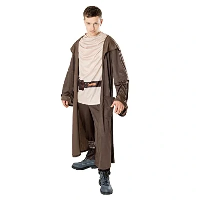 Imagen de Rubies Disfraz Obi Wan Kenobi Deluxe para adulto, Top con detalles impresos, cinturón, túnica capucha y pantalones, Oficial Star Wars, Unixes Cosplay, Fiestas