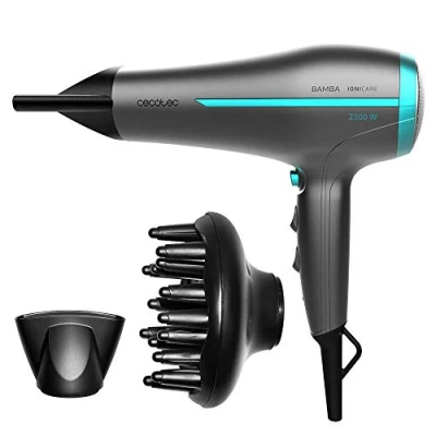 Imagen de Cecotec Bamba IoniCare 5200 Aura Secador de pelo Iónico (2300 W potencia, motor DC, con ion real, gran caudal aire, 2 velocidades y 3 temperaturas, 1.8 m cable) Negro
