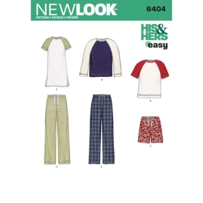 Imagen de New Look 6404 Tamaño de un Hombre y Mujer (Tallas Separa Costura, Multicolor