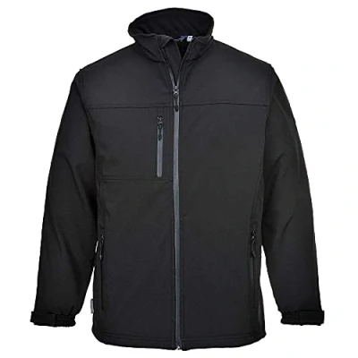 Imagen de Portwest Chaqueta Softshell (3 Capas), Tamaño: S, Color: Negro, TK50BKRS